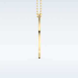 Name and Fingerprint Engraved Pendant in Solid Gold or Silver 8