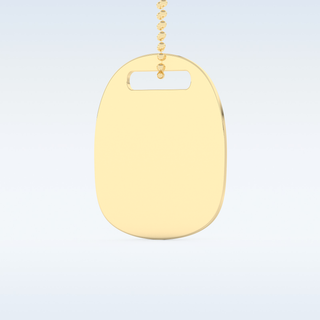 Name and Fingerprint Engraved Pendant in Solid Gold or Silver 9