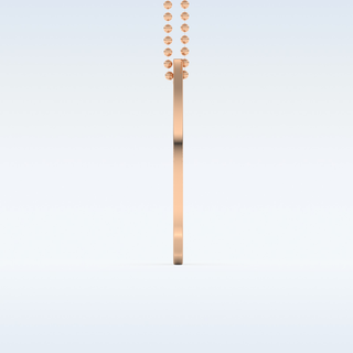 Name and Fingerprint Engraved Pendant in Solid Gold or Silver 13