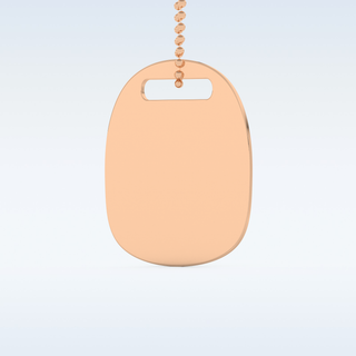 Name and Fingerprint Engraved Pendant in Solid Gold or Silver 14