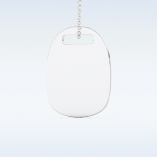 Name and Fingerprint Engraved Pendant in Solid Gold or Silver 4