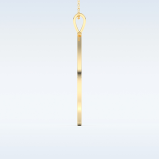 Name and Fingerprint Engraved Pendant in Solid Gold or Silver 8