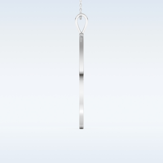 Name and Fingerprint Engraved Pendant in Solid Gold or Silver 3