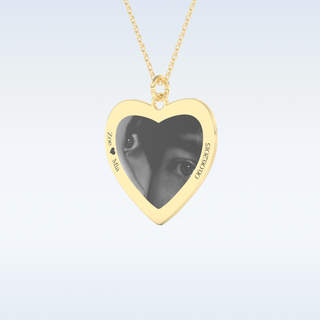 Name and Image Engraved Pendant in Solid Gold or Silver 6