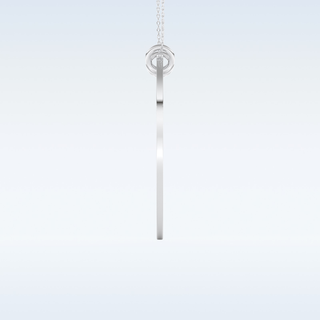 Name Engraved Puzzled Heart Necklace Pendant in Solid Gold or Silver 3