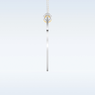 Name Engraved Puzzled Heart Necklace Pendant in Solid Gold or Silver 18