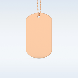 Name and Fingerprint Engraved Pendant in Solid Gold or Silver 14