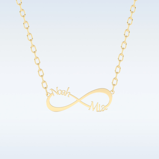 Name Engraved Infinity Pendant in Solid Gold or Silver 6
