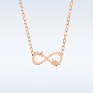 Name Engraved Infinity Pendant in Solid Gold or Silver 12