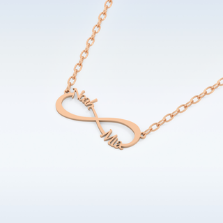 Name Engraved Infinity Pendant in Solid Gold or Silver 15