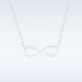Name Engraved Infinity Pendant in Solid Gold or Silver 1