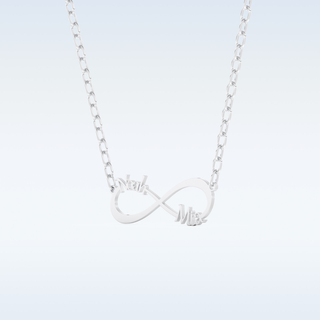 Name Engraved Infinity Pendant in Solid Gold or Silver 2