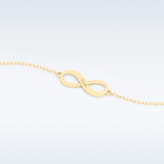 Custom Infinity Bracelet – Text in gold & silver 5