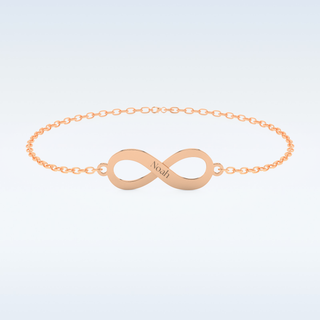 Custom Infinity Bracelet – Text in gold & silver 7