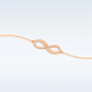 Custom Infinity Bracelet – Text in gold & silver 8