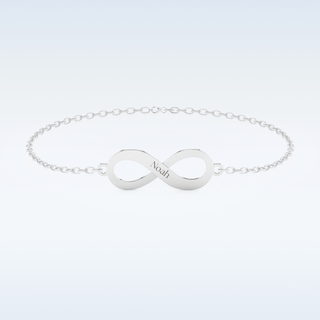 Custom Infinity Bracelet – Text in gold & silver 1