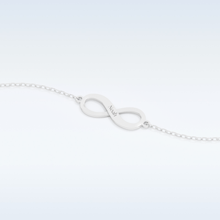 Custom Infinity Bracelet – Text in gold & silver 2