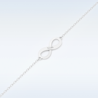 Custom Infinity Bracelet – Text in gold & silver 3