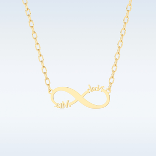 Name Engraved Infinity Pendant in Solid Gold or Silver 7