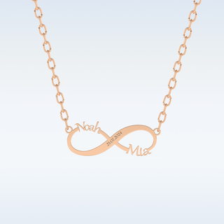 Name Engraved Infinity Pendant in Solid Gold or Silver 9