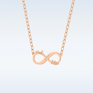 Name Engraved Infinity Pendant in Solid Gold or Silver 10