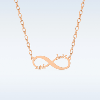 Name Engraved Infinity Pendant in Solid Gold or Silver 12