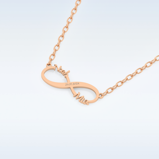 Name Engraved Infinity Pendant in Solid Gold or Silver 13