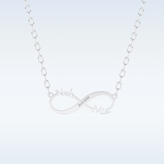 Name Engraved Infinity Pendant in Solid Gold or Silver 2