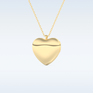 Image Engraved Heart Shape Pendant in Solid Gold or Silver 9