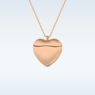 Image Engraved Heart Shape Pendant in Solid Gold or Silver 14