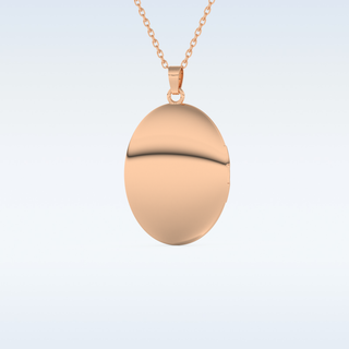 Image and Fingerprint Engraved Round Shape Pendant in Solid Gold or Silver 14