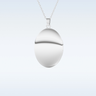 Image and Fingerprint Engraved Round Shape Pendant in Solid Gold or Silver 4