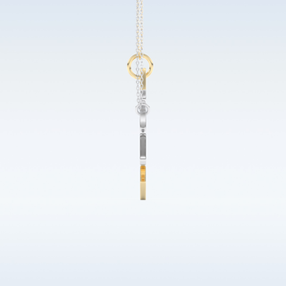 Name Engraved Puzzled Heart Necklace Pendant in Solid Gold or Silver 8