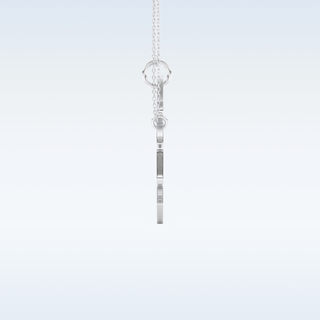 Name Engraved Puzzled Heart Necklace Pendant in Solid Gold or Silver 3