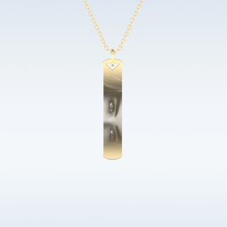Name and Image Engraved Pendant in Solid Gold or Silver 6
