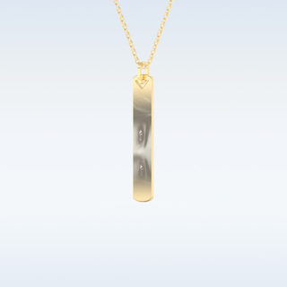 Name and Image Engraved Pendant in Solid Gold or Silver 7