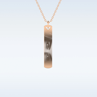 Name and Image Engraved Pendant in Solid Gold or Silver 11