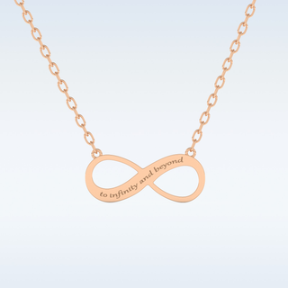 Name Engraved Infinity Pendant in Solid Gold or Silver 11
