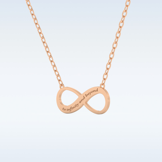 Name Engraved Infinity Pendant in Solid Gold or Silver 12