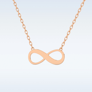 Name Engraved Infinity Pendant in Solid Gold or Silver 14