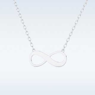 Name Engraved Infinity Pendant in Solid Gold or Silver 4