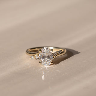 Oval Three Stone Lab Grown Diamond Engagement Ring