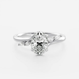 Oval Three Stone Lab Grown Diamond Engagement Ring