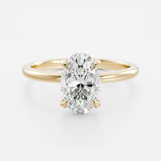 Oval Three Stone Lab Grown Diamond Engagement Ring