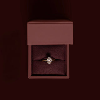 Oval Three Stone Lab Grown Diamond Engagement Ring