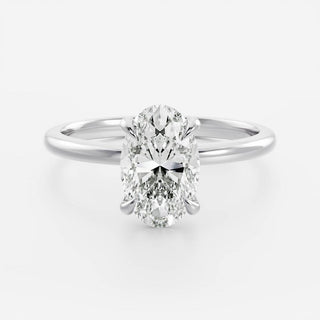 Oval Three Stone Lab Grown Diamond Engagement Ring