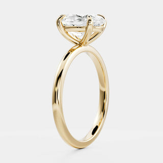 Oval Three Stone Lab Grown Diamond Engagement Ring