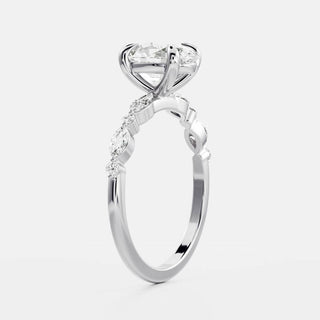 Oval Three Stone Lab Grown Diamond Engagement Ring