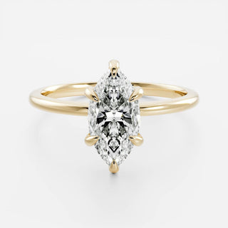 Marquise Solitaire Lab Grown Diamond Engagement Ring