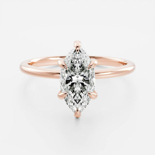 Marquise Solitaire Lab Grown Diamond Engagement Ring